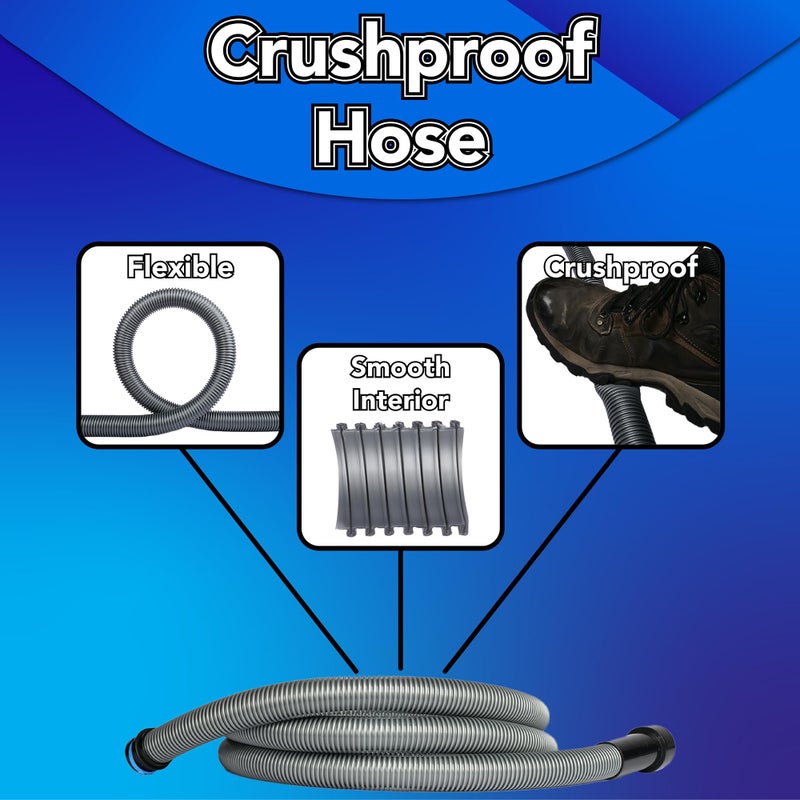Cen-Tec Systems 94720 Quick Click 20 Ft. Hose for Home and Shop Vacuums with Expanded Multi-Brand Power Tool Adapter Set for Dust Collection - Image 2